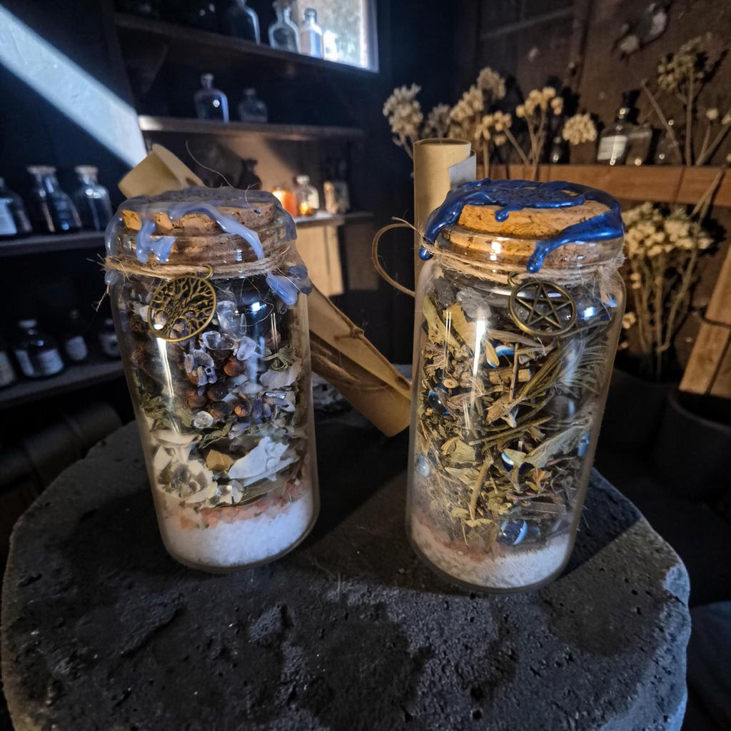 Spiritual Restraining Order Jar, The Evil Eye, Abundance and Prosperity, Vibe Check Jar, Altar Decor.