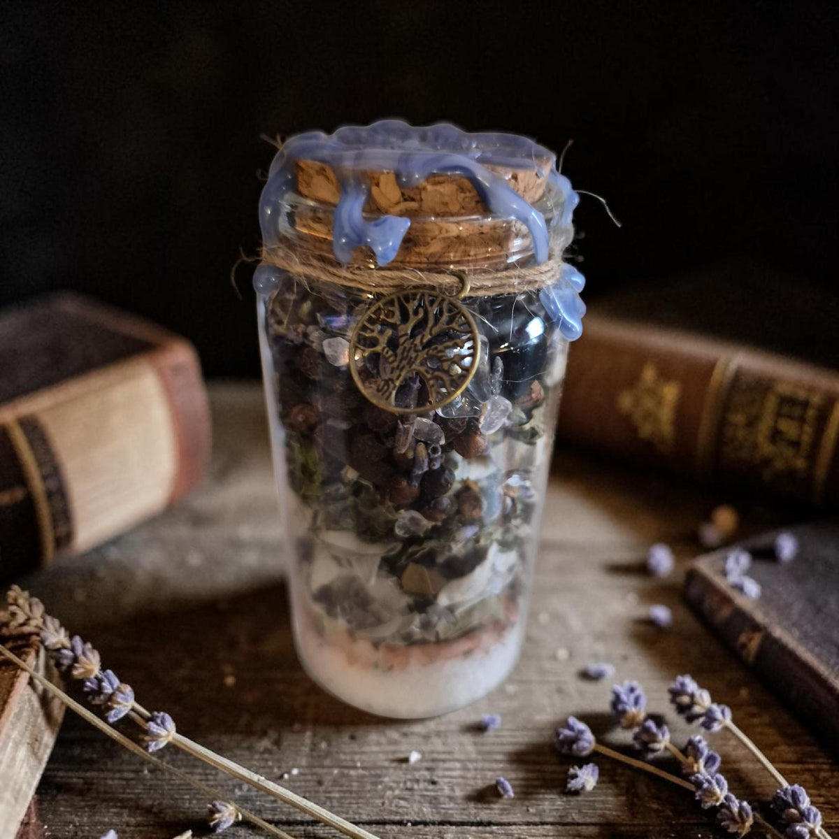 Spiritual Restraining Order Jar, The Evil Eye, Abundance and Prosperity, Vibe Check Jar, Altar Decor.