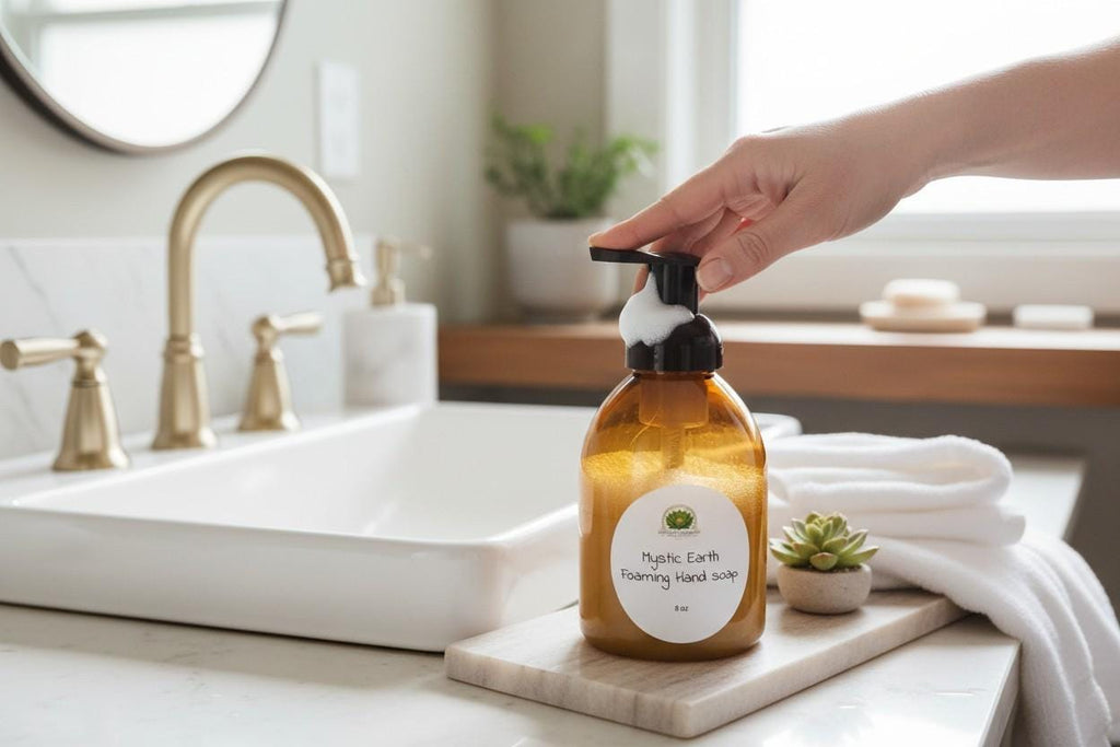 Mystic Earth Foaming Hand Soap, Aromatherapy, Botanical, Herbal Essential Oil Blend, Witchy Self Care