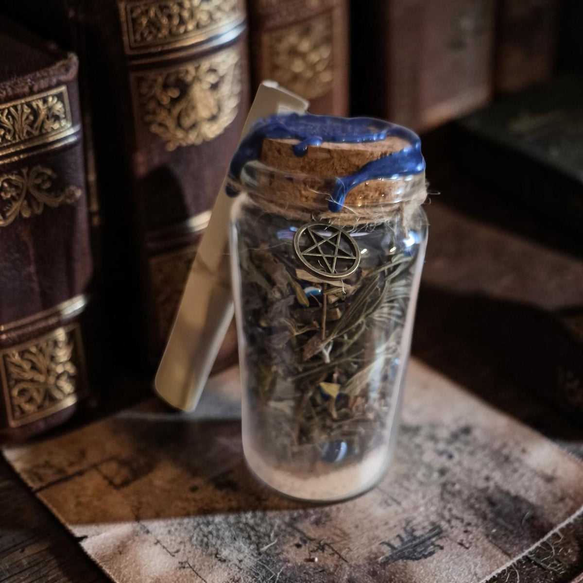 Spiritual Restraining Order Jar, The Evil Eye, Abundance and Prosperity, Vibe Check Jar, Altar Decor.