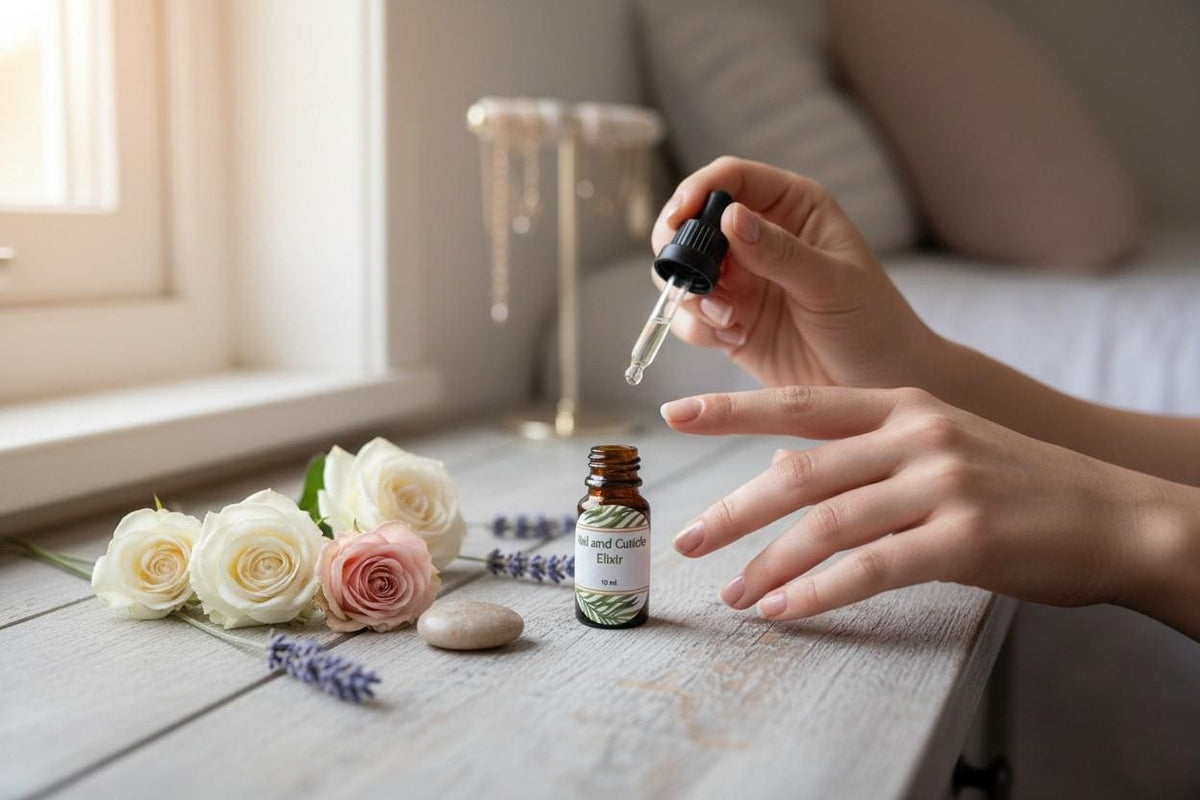 Nail and Cuticle Elixir, Avocado Vitamin E Lemon Lavender Oil