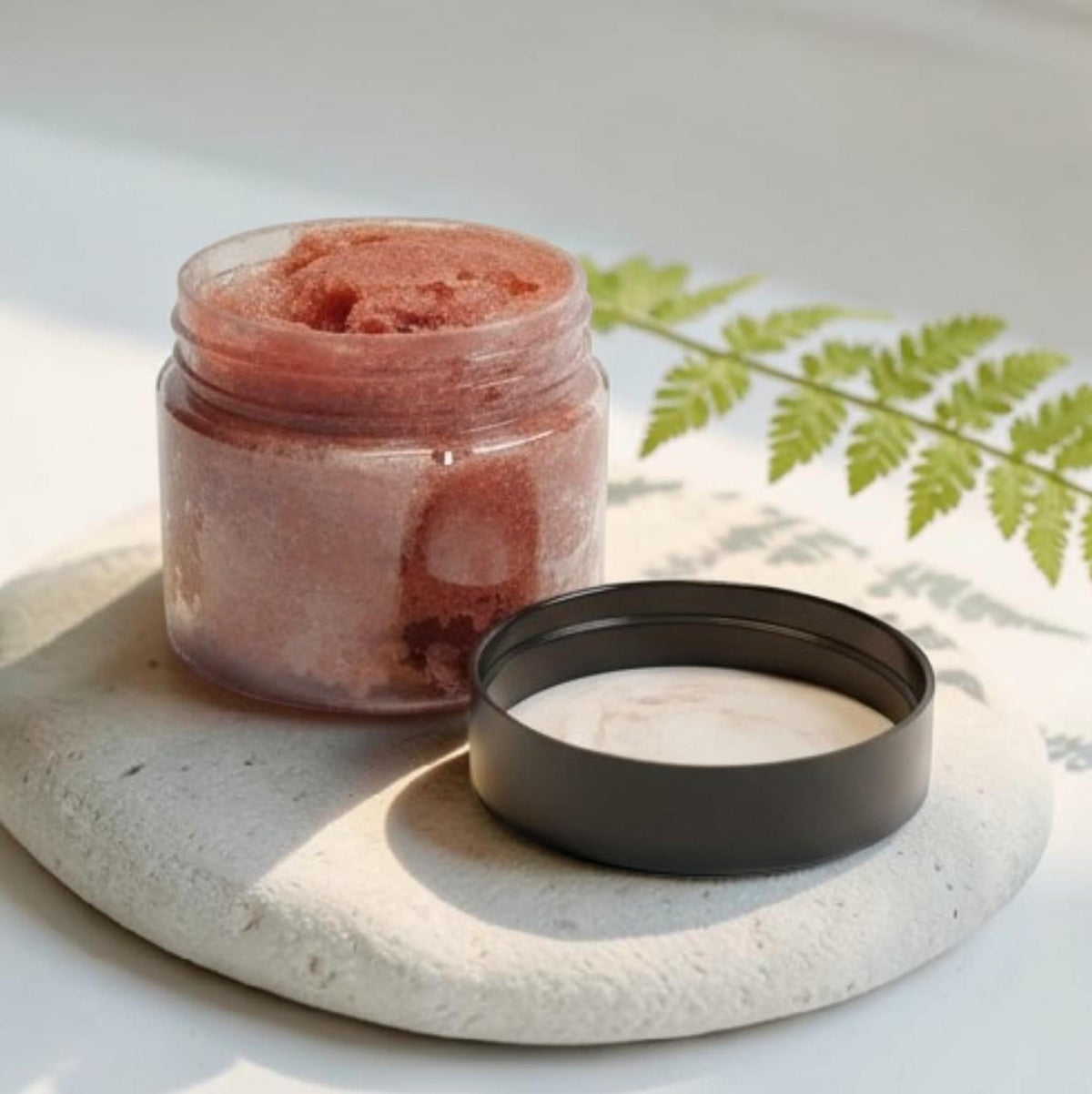 Emulsified Sea Salt Orchid Sugar Scrub, Floral Body Polish, Tropical Exfoliant