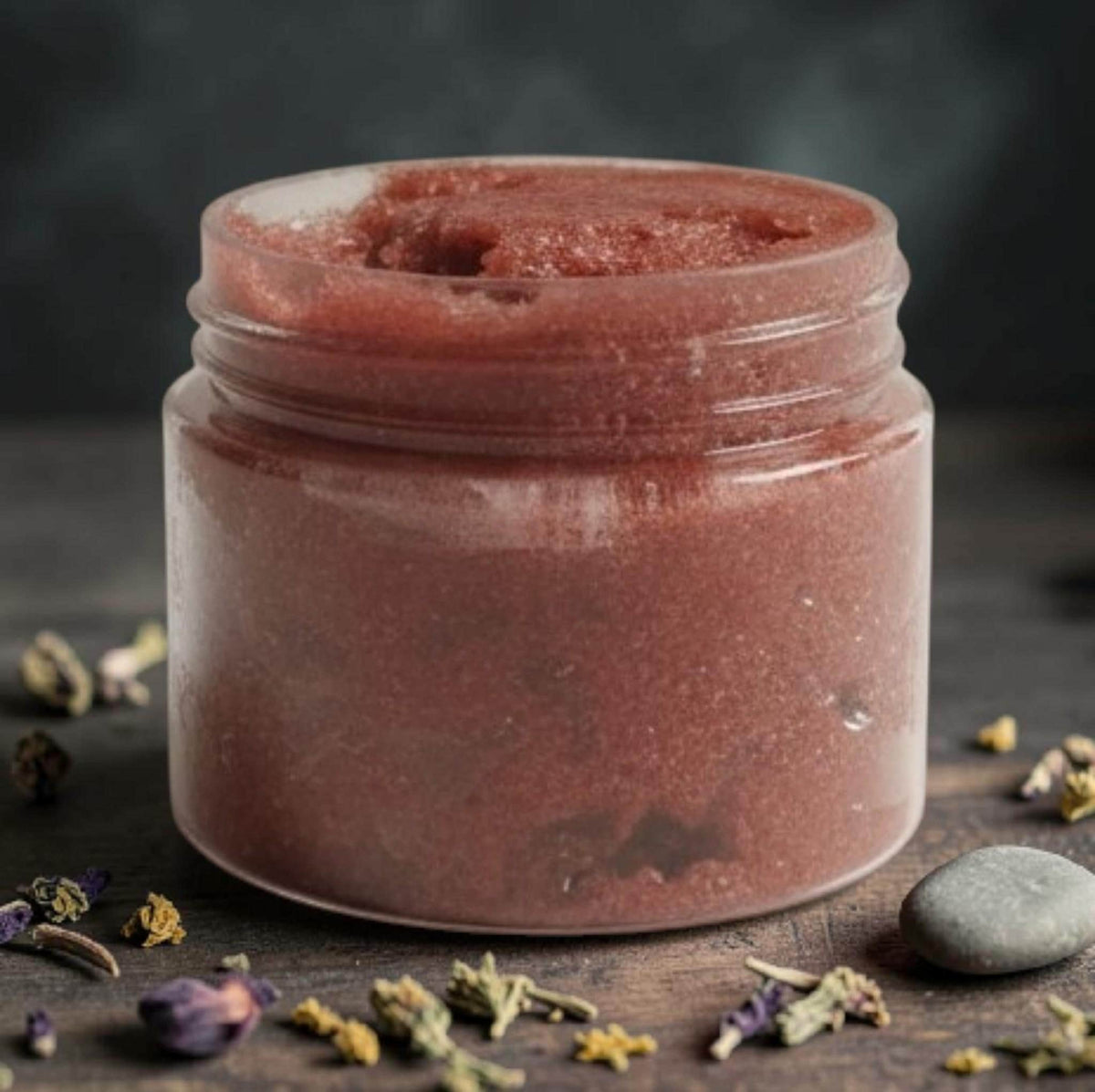 Emulsified Sea Salt Orchid Sugar Scrub, Floral Body Polish, Tropical Exfoliant