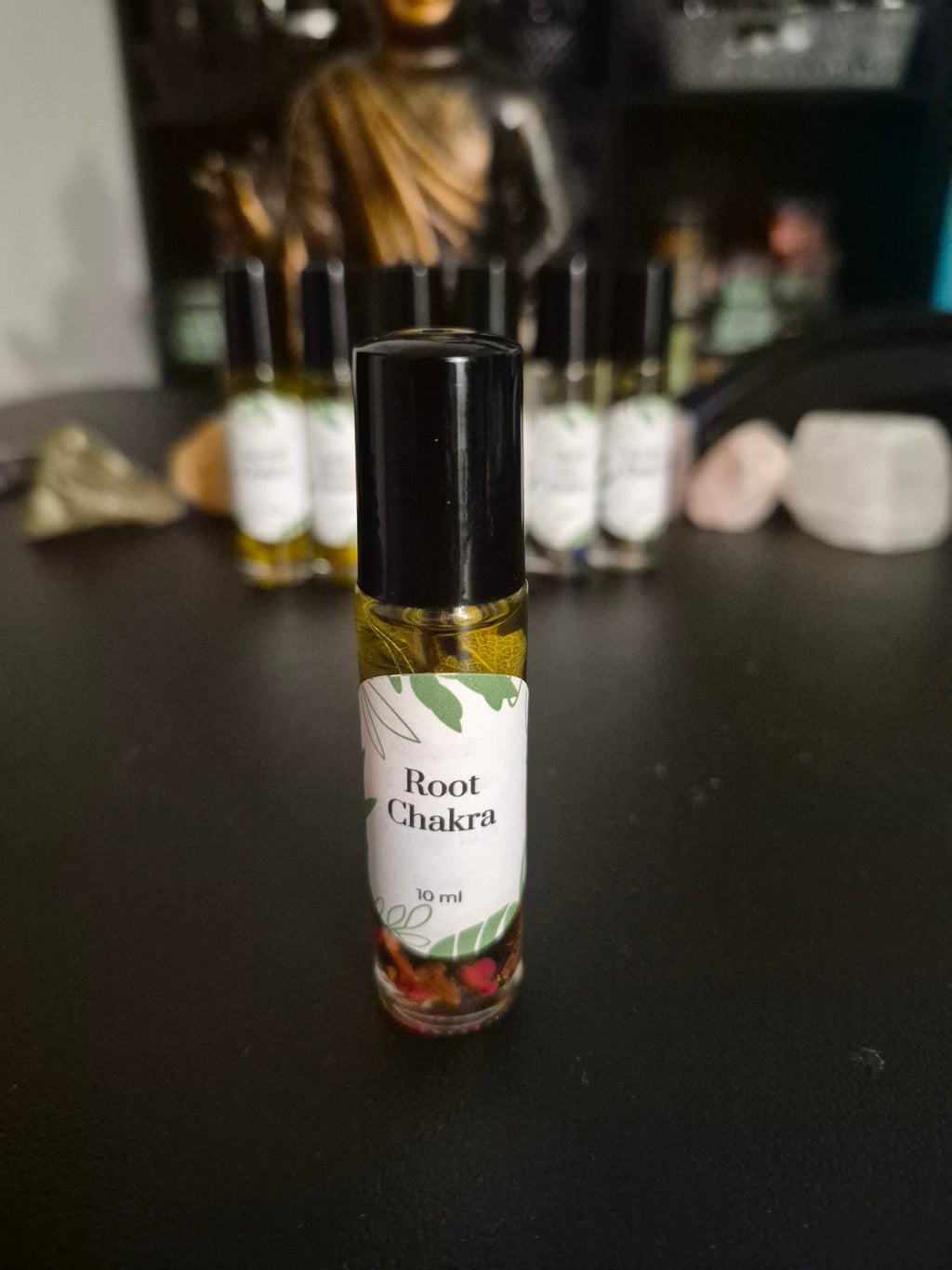 7 Chakra Essential Oil Roll-On Set | Crystal & Herb Infused Balancing Oils