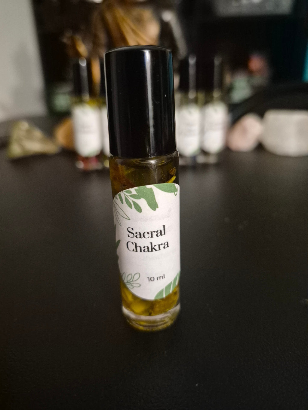 7 Chakra Essential Oil Roll-On Set | Crystal & Herb Infused Balancing Oils